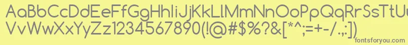 Comfortaa Font – Gray Fonts on Yellow Background
