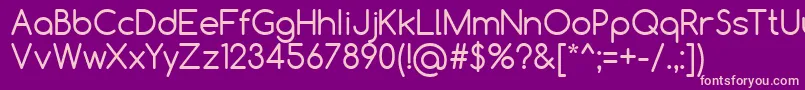Comfortaa Font – Pink Fonts on Purple Background
