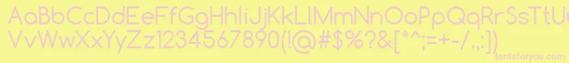 Comfortaa Font – Pink Fonts on Yellow Background