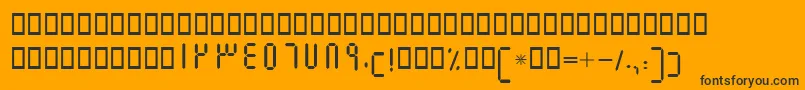 BElm Font – Black Fonts on Orange Background
