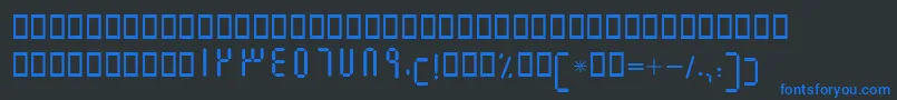 Fonte BElm – fontes azuis em um fundo preto