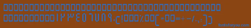Шрифт BElm – синие шрифты на коричневом фоне