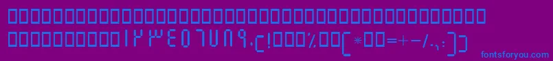 BElm Font – Blue Fonts on Purple Background