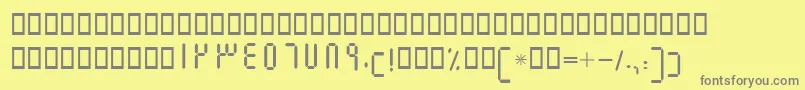 BElm-Schriftart – Graue Schriften auf gelbem Hintergrund