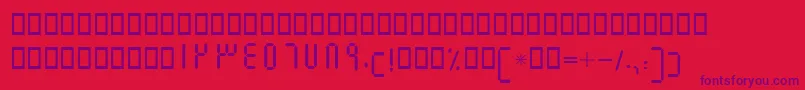 BElm Font – Purple Fonts on Red Background