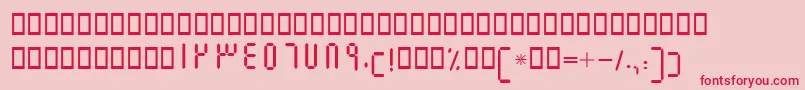 BElm Font – Red Fonts on Pink Background