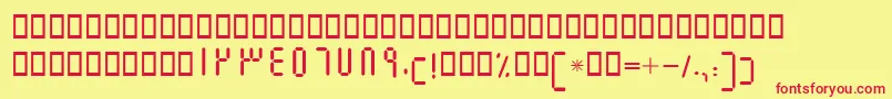 BElm Font – Red Fonts on Yellow Background