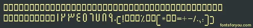 BElm Font – Yellow Fonts on Black Background