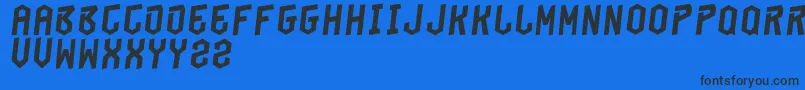 Шрифт BeungeutSia – чёрные шрифты на синем фоне