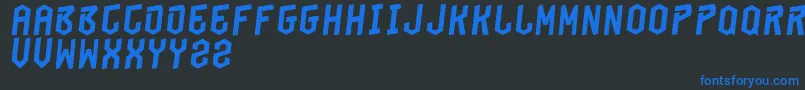 BeungeutSia Font – Blue Fonts on Black Background