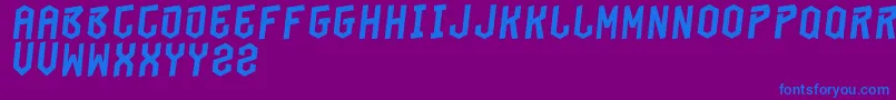 BeungeutSia Font – Blue Fonts on Purple Background