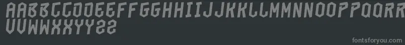 フォントBeungeutSia – 黒い背景に灰色の文字