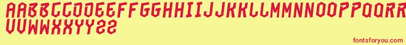 BeungeutSia Font – Red Fonts on Yellow Background