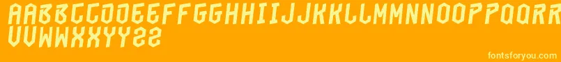 Czcionka BeungeutSia – żółte czcionki na pomarańczowym tle