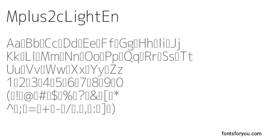 Police Mplus2cLightEn - Alphabet, Chiffres, Caractères Spéciaux
