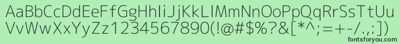 Mplus2cLightEn Font – Black Fonts on Green Background