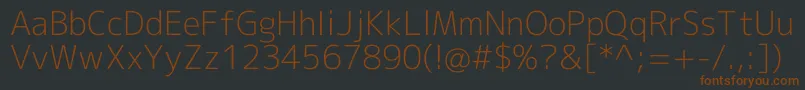 Mplus2cLightEn Font – Brown Fonts on Black Background