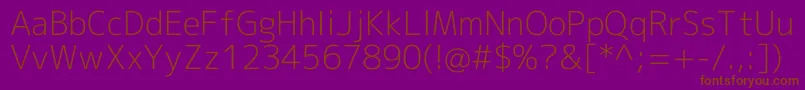 Mplus2cLightEn Font – Brown Fonts on Purple Background