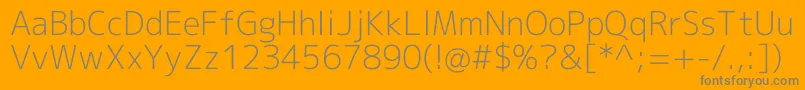 Mplus2cLightEn Font – Gray Fonts on Orange Background