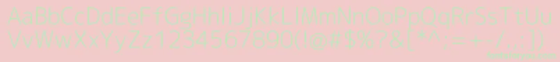 Mplus2cLightEn Font – Green Fonts on Pink Background