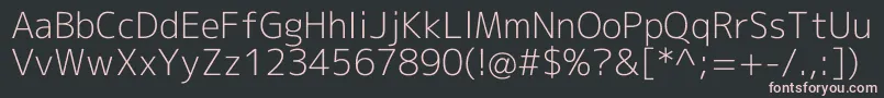 Mplus2cLightEn Font – Pink Fonts on Black Background