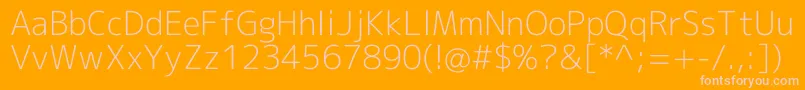 Mplus2cLightEn Font – Pink Fonts on Orange Background
