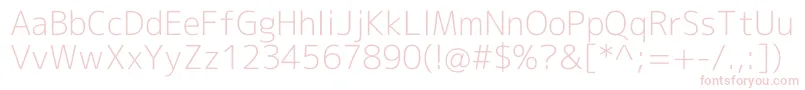 Mplus2cLightEn Font – Pink Fonts on White Background