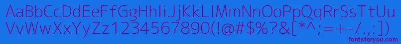 Mplus2cLightEn Font – Purple Fonts on Blue Background