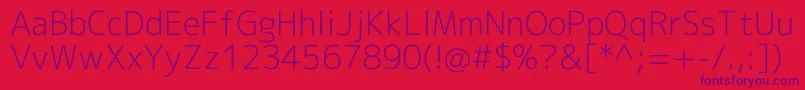 Mplus2cLightEn Font – Purple Fonts on Red Background