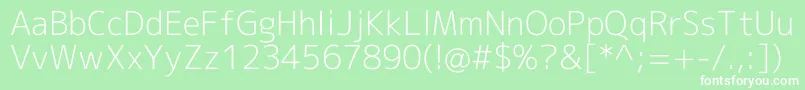 Mplus2cLightEn Font – White Fonts on Green Background