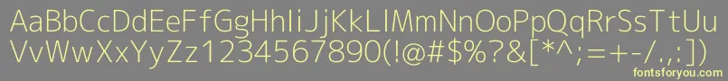 Mplus2cLightEn Font – Yellow Fonts on Gray Background