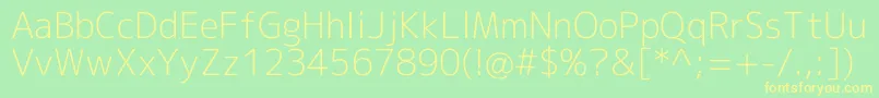 More about Mplus2cLightEn Font Mplus2cLightEn Font – Yellow Fonts on Green Background