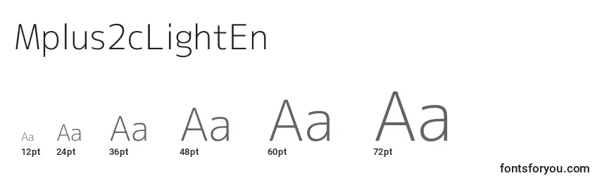 Größen der Schriftart Mplus2cLightEn