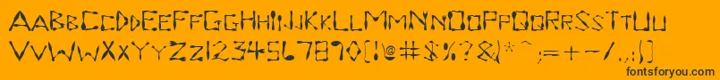 DinnertimeRegular Font – Black Fonts on Orange Background