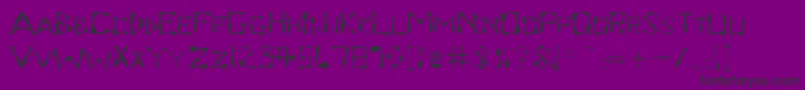Fonte DinnertimeRegular – fontes pretas em um fundo violeta