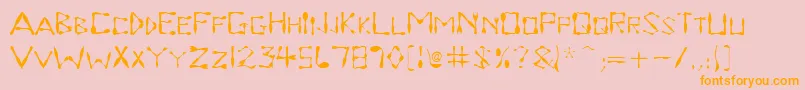 DinnertimeRegular Font – Orange Fonts on Pink Background