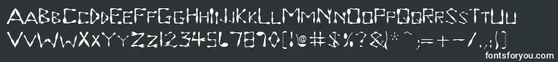 Шрифт DinnertimeRegular – белые шрифты на чёрном фоне