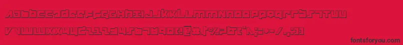 Flight Corps 3D Font – Black Fonts on Red Background