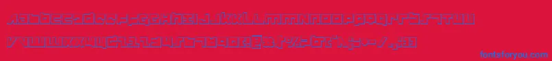 フォントFlight Corps 3D – 赤い背景に青い文字