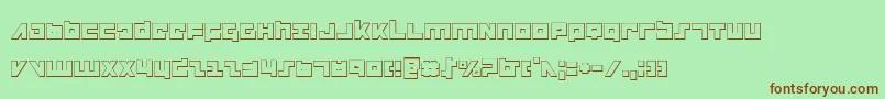 Flight Corps 3D Font – Brown Fonts on Green Background