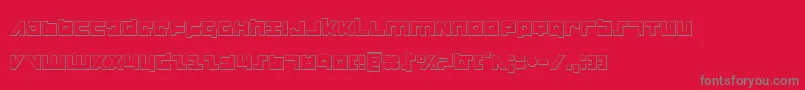 フォントFlight Corps 3D – 赤い背景に灰色の文字