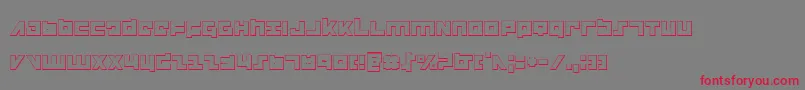 Flight Corps 3D Font – Red Fonts on Gray Background