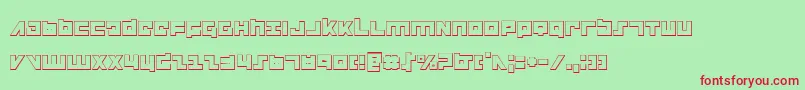 Flight Corps 3D Font – Red Fonts on Green Background