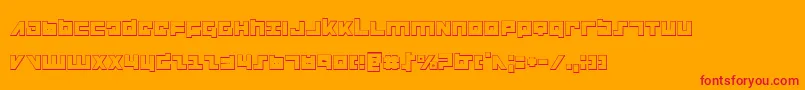 Flight Corps 3D Font – Red Fonts on Orange Background