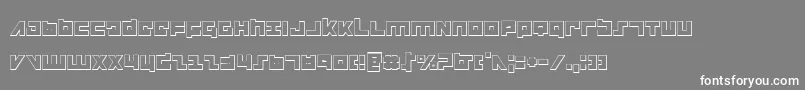 Flight Corps 3D-Schriftart – Weiße Schriften auf grauem Hintergrund