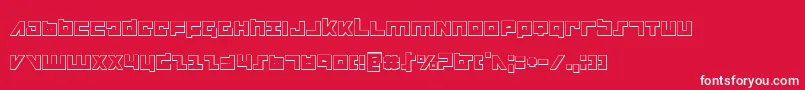 Flight Corps 3D Font – White Fonts on Red Background