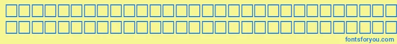 フォントNeglectRegular – 青い文字が黄色の背景にあります。