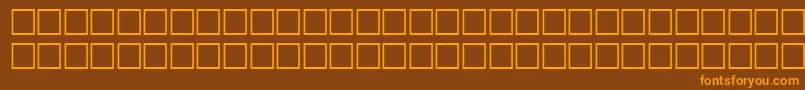 フォントNeglectRegular – オレンジ色の文字が茶色の背景にあります。
