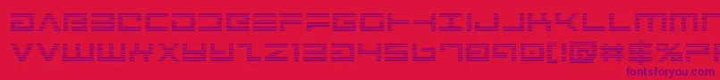 Avengergrad Font – Purple Fonts on Red Background