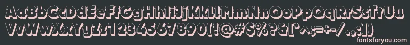Dynarshadowc-fontti – vaaleanpunaiset fontit mustalla taustalla